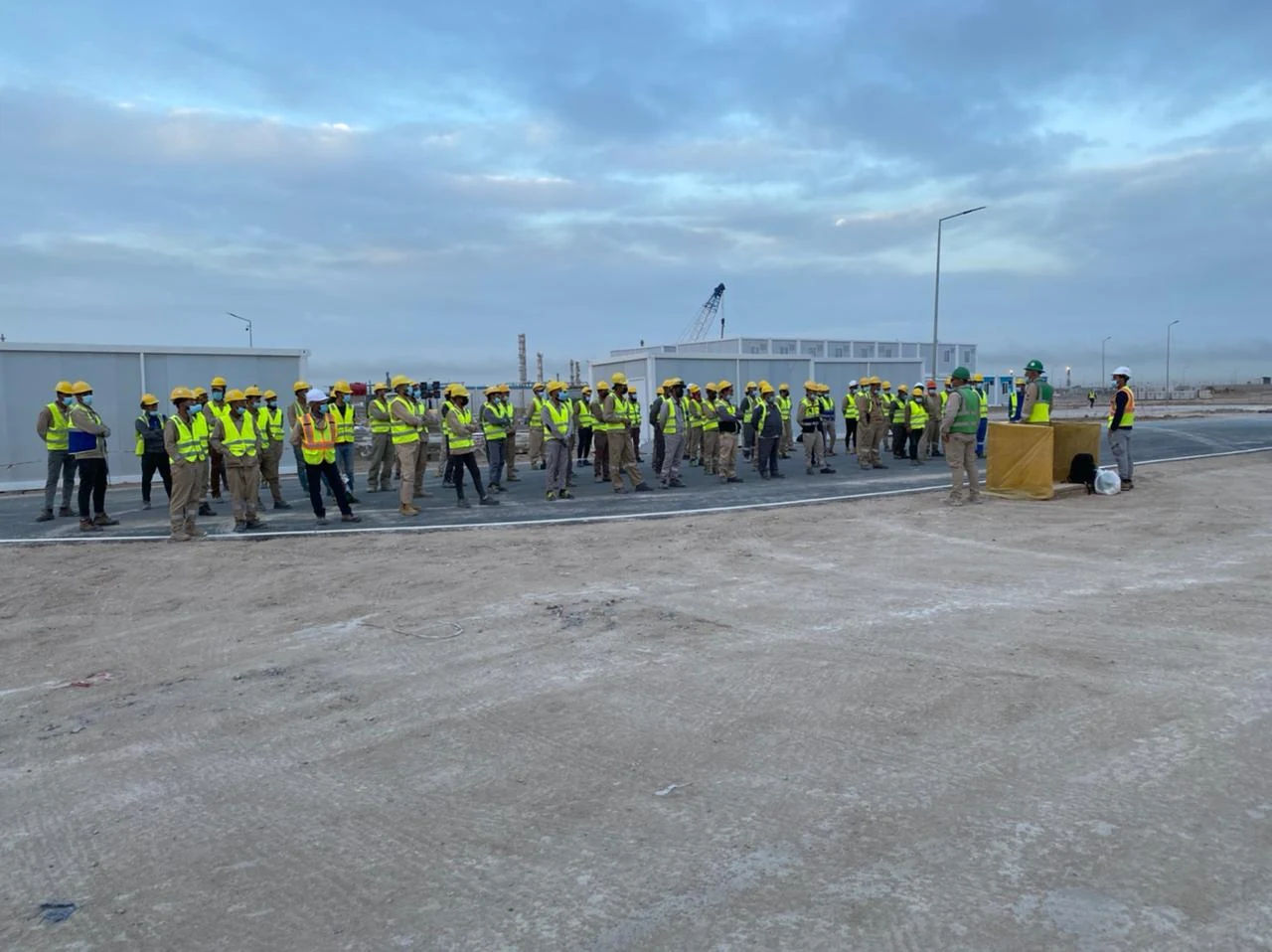 Site team gathering